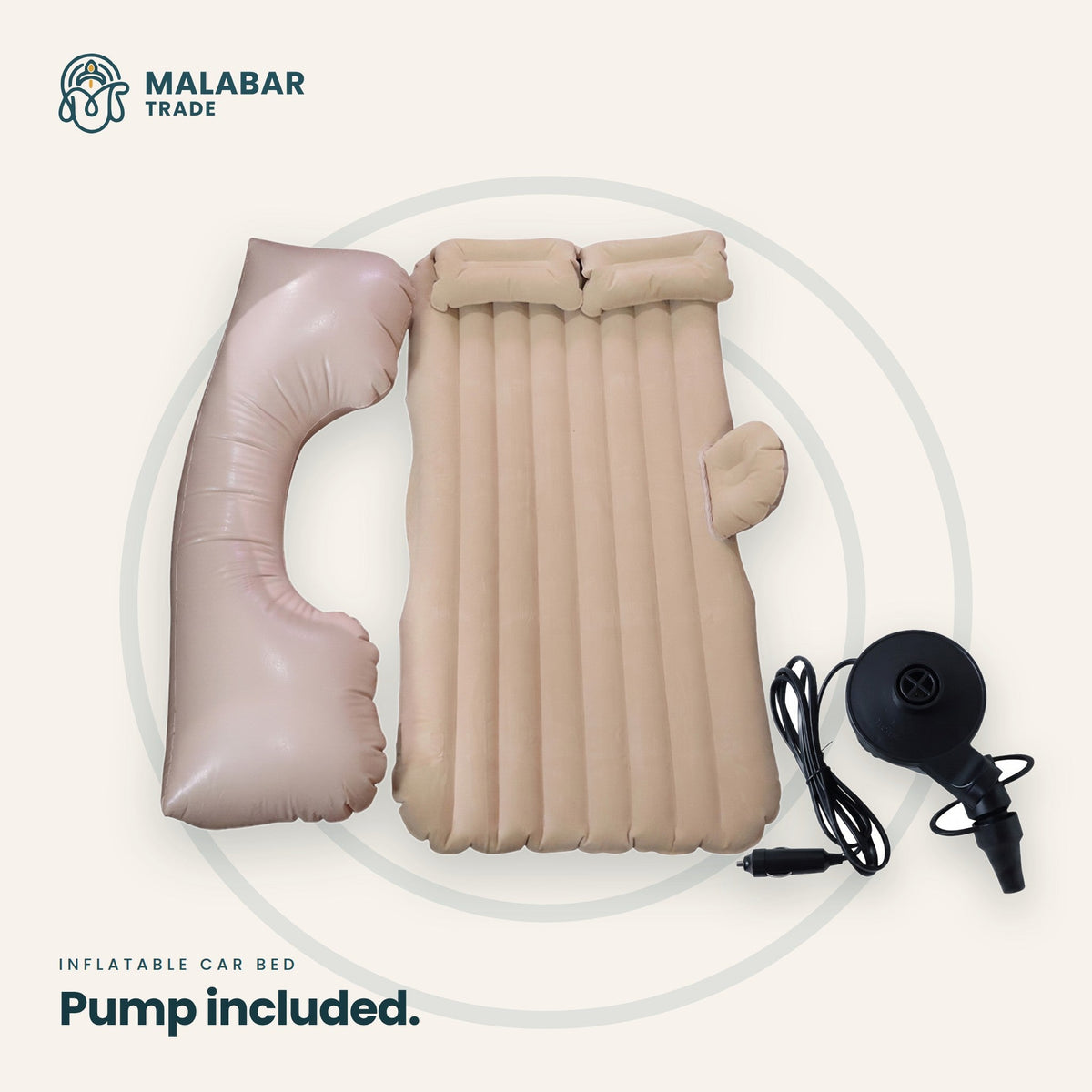 Car air mattress, road trip essentials collection