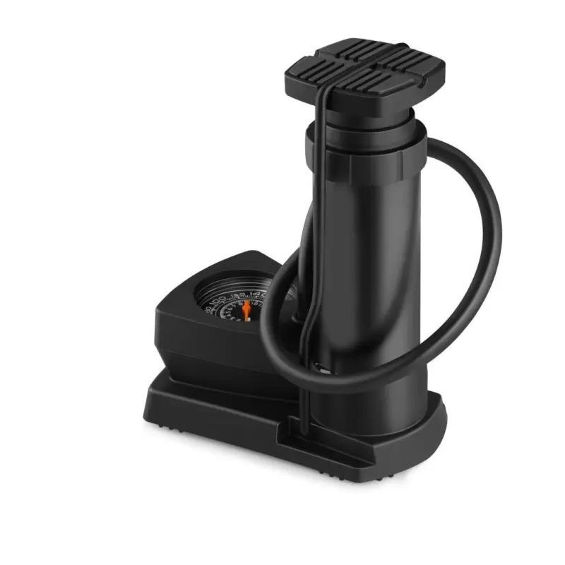 Foldable mini foot pump with pressure gauge and hose, view 3