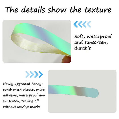 Set of colourful reflective wheel rim stickers for cars and bikes, view 3