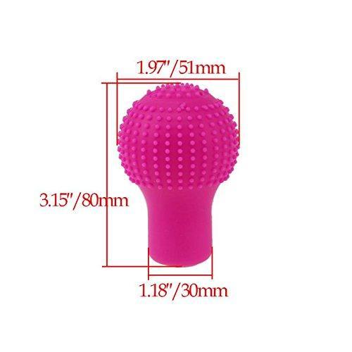 Silicone anti-scratch cover fitted over a car gear shift knob, view 3