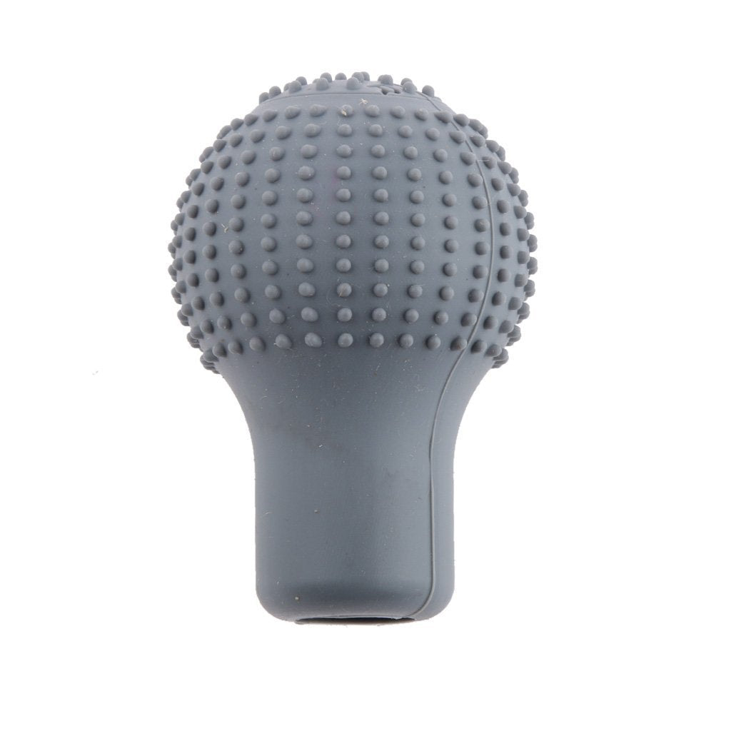 Silicone anti-scratch cover fitted over a car gear shift knob, view 4