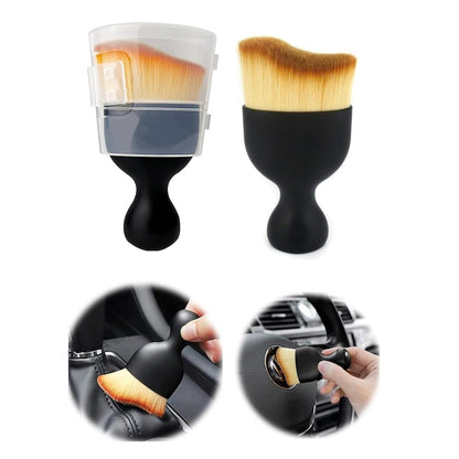 Car cleaning kit with retractable duster, two brushes and microfiber cloth, view 3