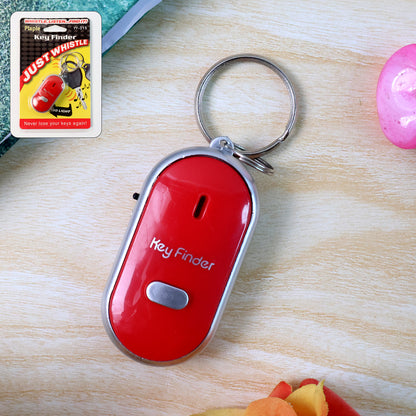 Whistle activated key finder keychain with LED light, view 5