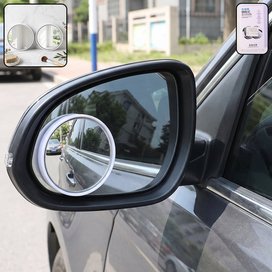 Pair of round wide angle convex blind spot mirrors