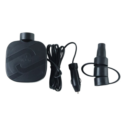 Compact electric air pump with car charging adapter and nozzles, view 3