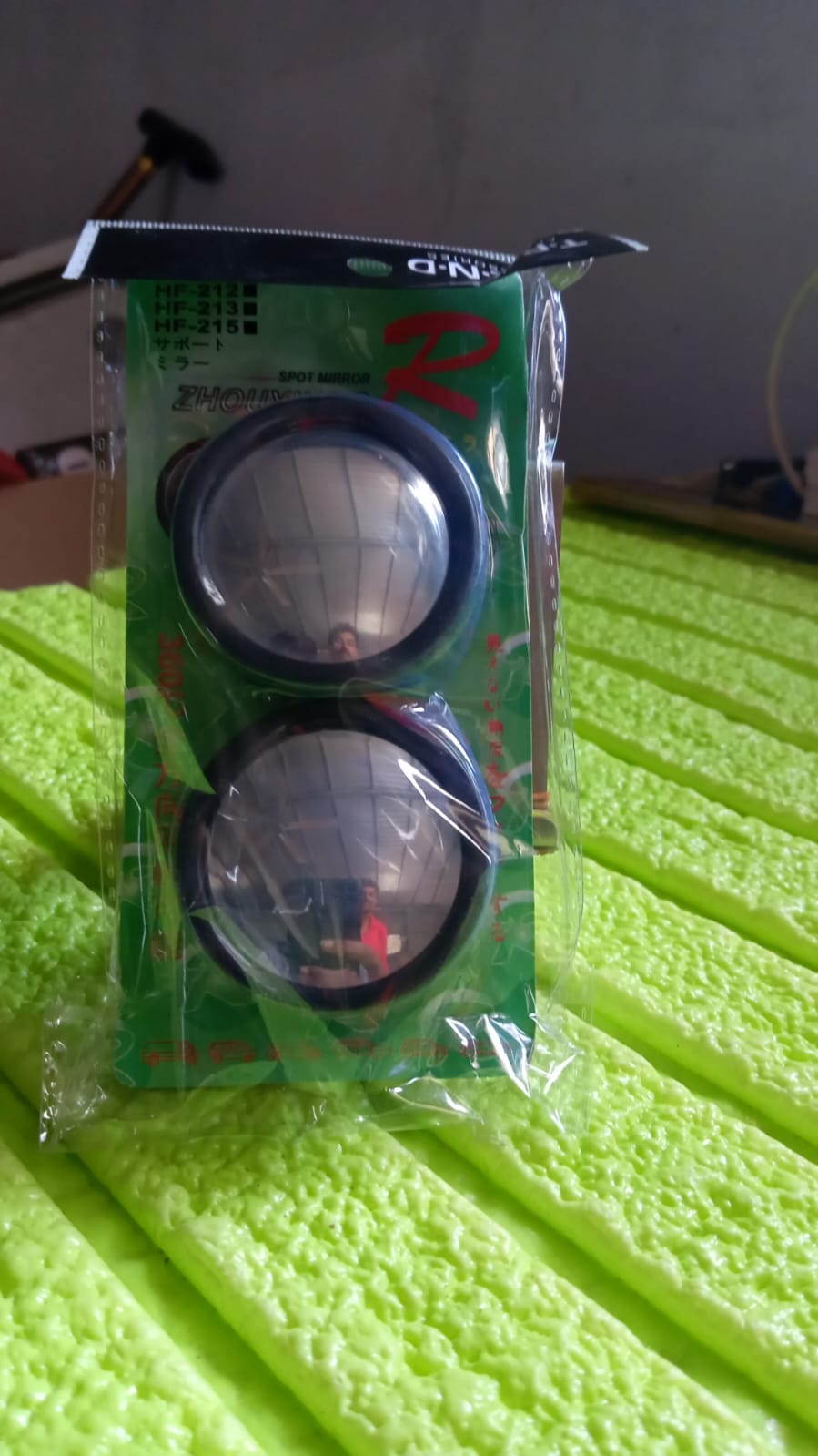 Pair of round frameless blind spot mirrors for car side mirrors, view 6