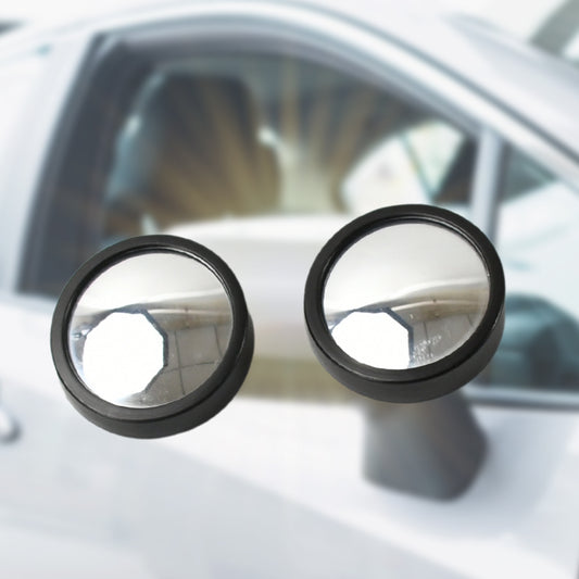 Pair of round frameless blind spot mirrors for car side mirrors