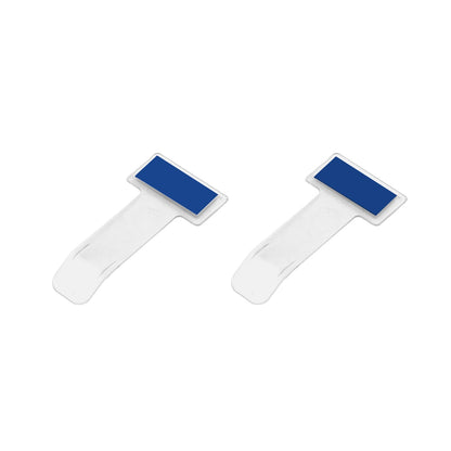 Two transparent self-adhesive windshield ticket holder clips, view 3