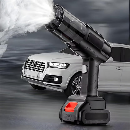 Cordless handheld vacuum cleaner with blower attachment for car and home