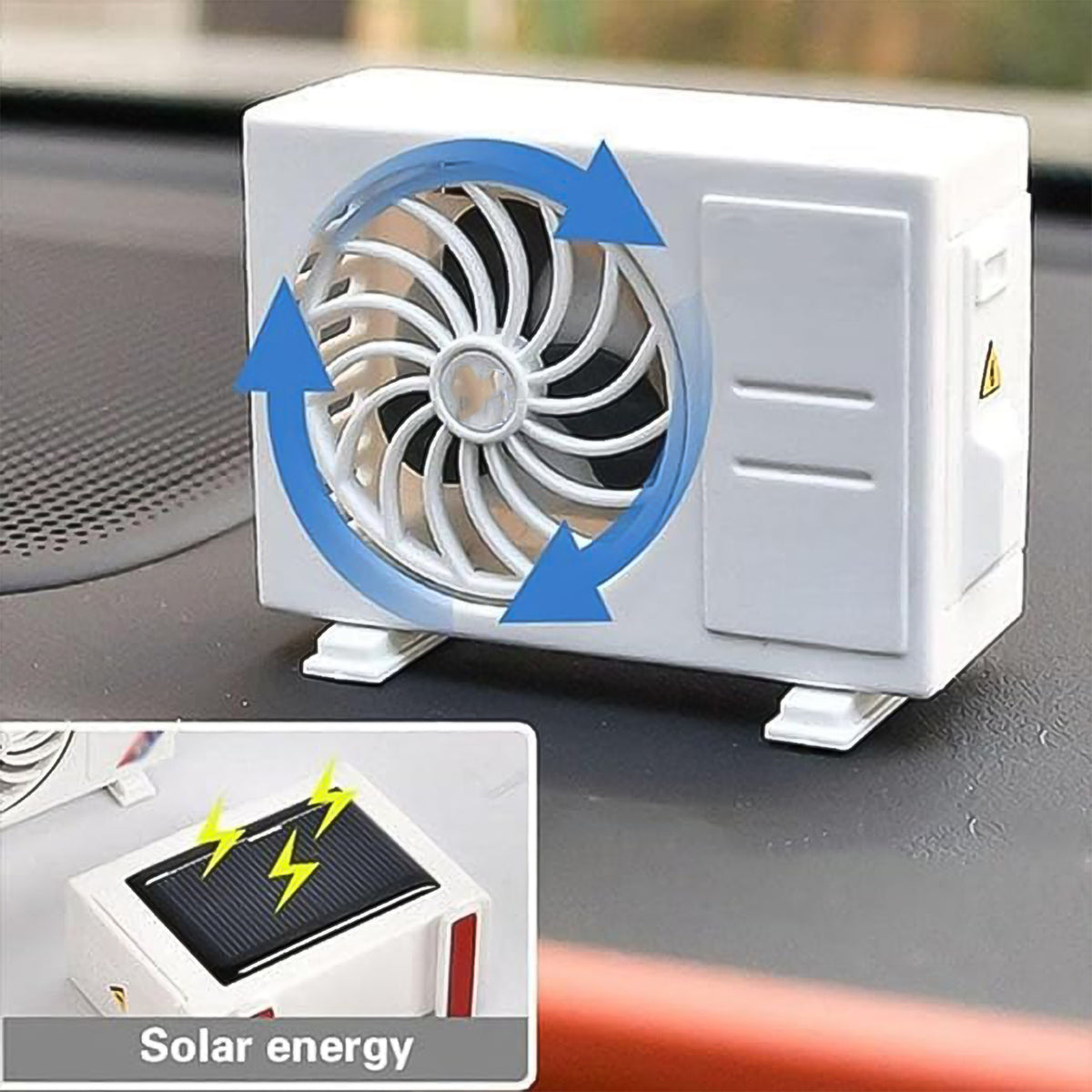 Solar powered car air freshener for dashboard and AC vent