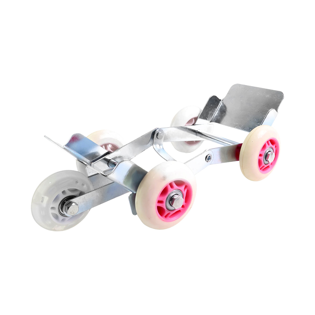 Steel flat tyre mover trolley with small wheels for two wheelers