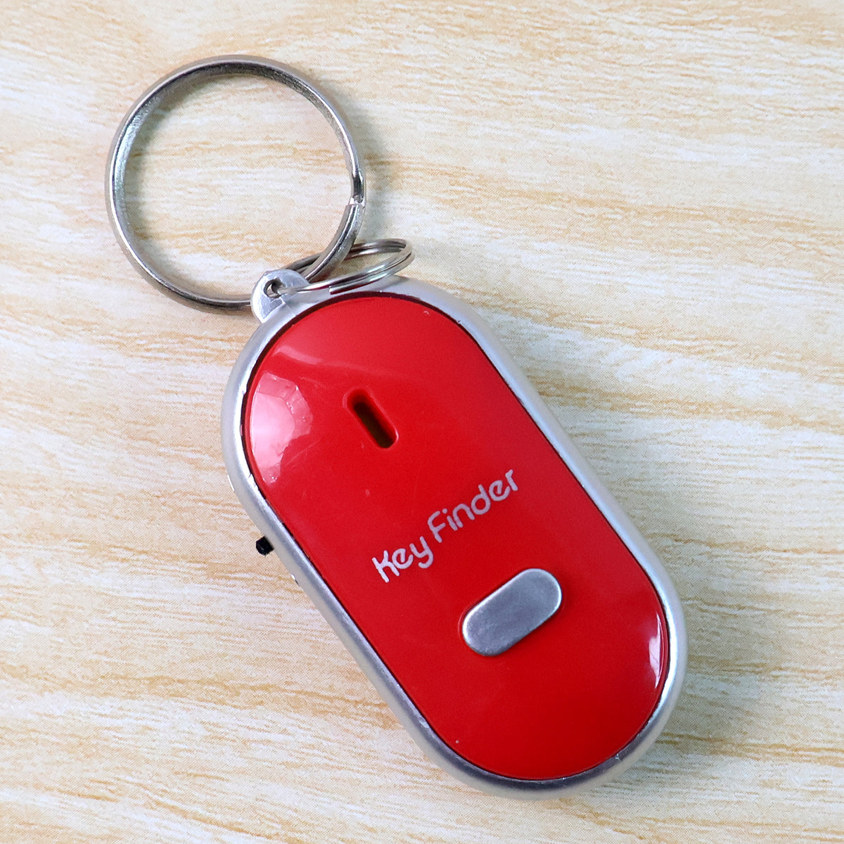 Whistle activated key finder keychain with LED light, view 4