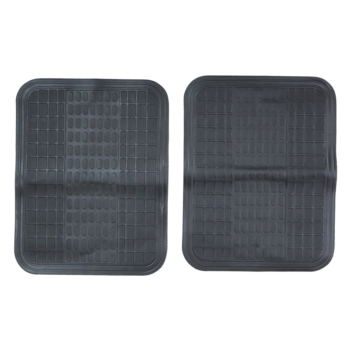 Set of four heavy duty rubber car floor mats with deep grooves, view 3