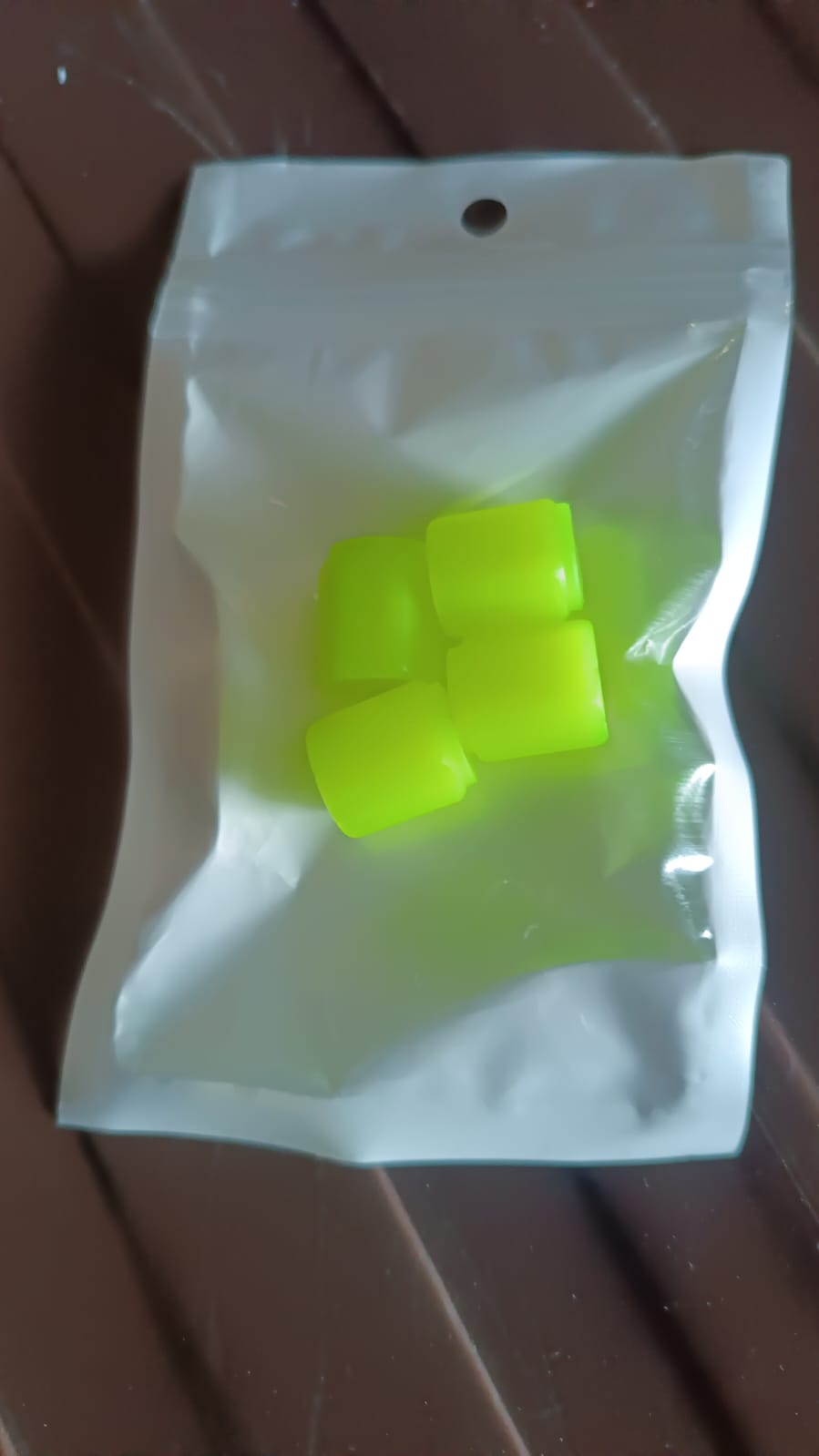 Set of four glow in the dark tyre valve caps, view 6