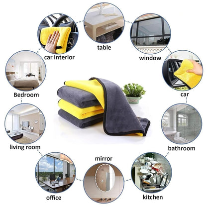 Car cleaning kit with retractable duster, two brushes and microfiber cloth, view 7