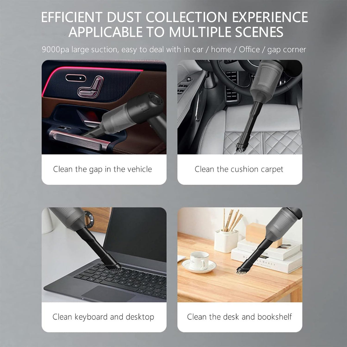 Handheld cordless mini vacuum cleaner with blower for car and home, view 6