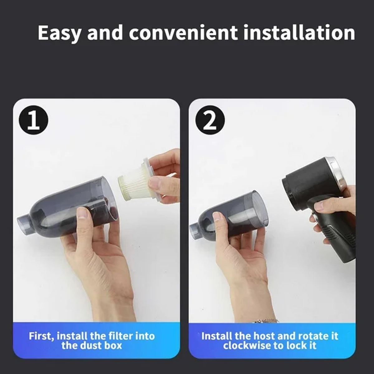 Handheld cordless mini vacuum cleaner with blower for car and home, view 4