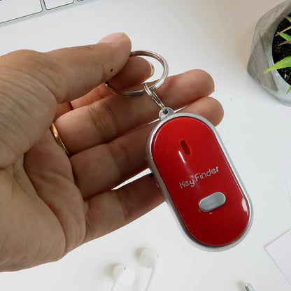 Whistle activated key finder keychain with LED light, view 3