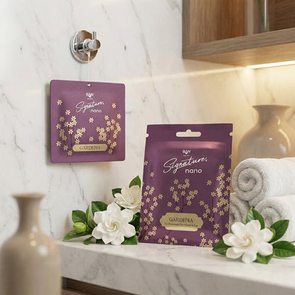 Gardenia fragrance hanging air freshener sachet, view 5
