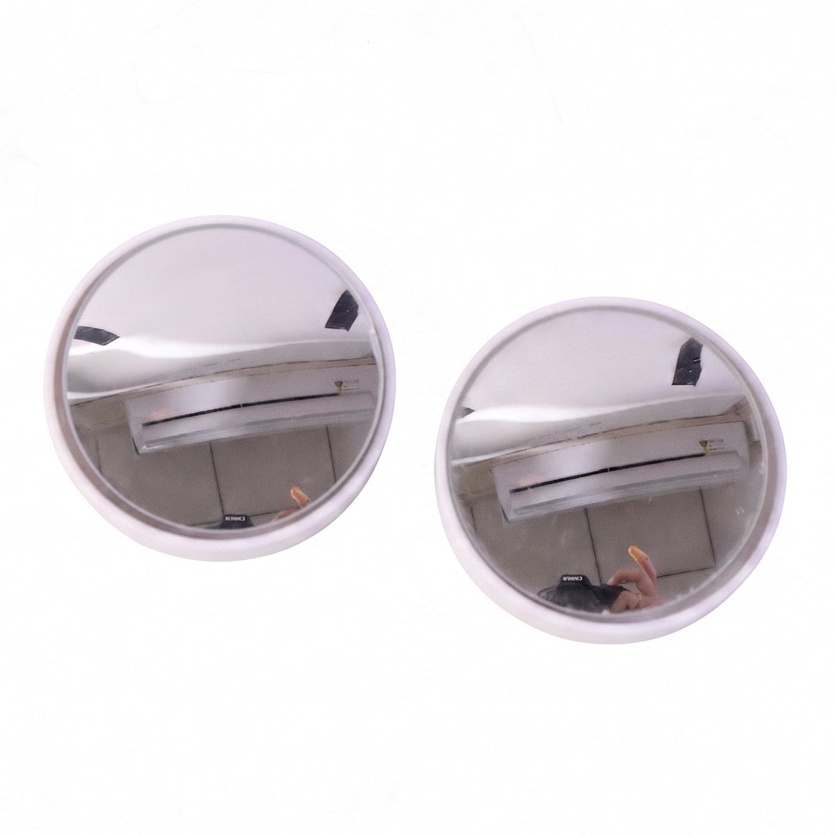 Pair of round wide angle convex blind spot mirrors, view 3