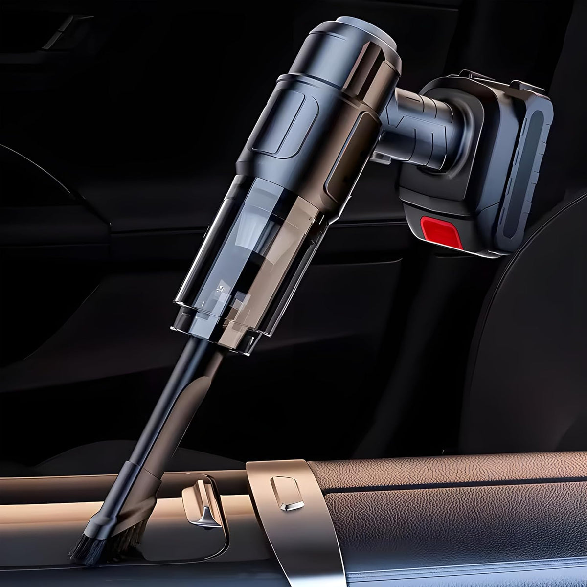 Cordless handheld vacuum cleaner with blower attachment for car and home, view 2