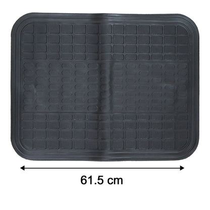 Set of four heavy duty rubber car floor mats with deep grooves, view 4