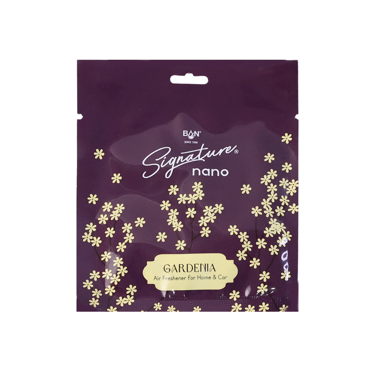 Gardenia fragrance hanging air freshener sachet, view 3