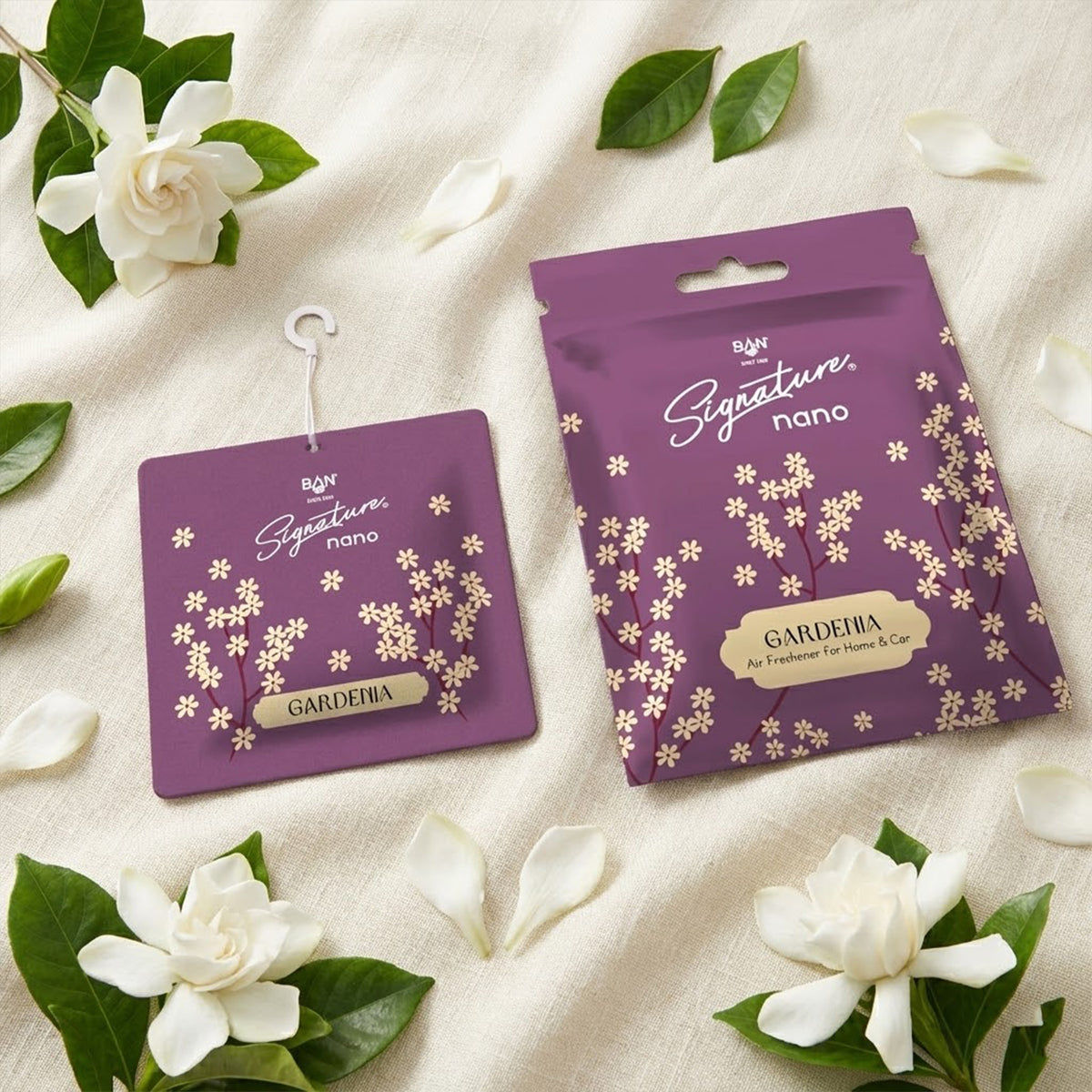 Gardenia fragrance hanging air freshener sachet