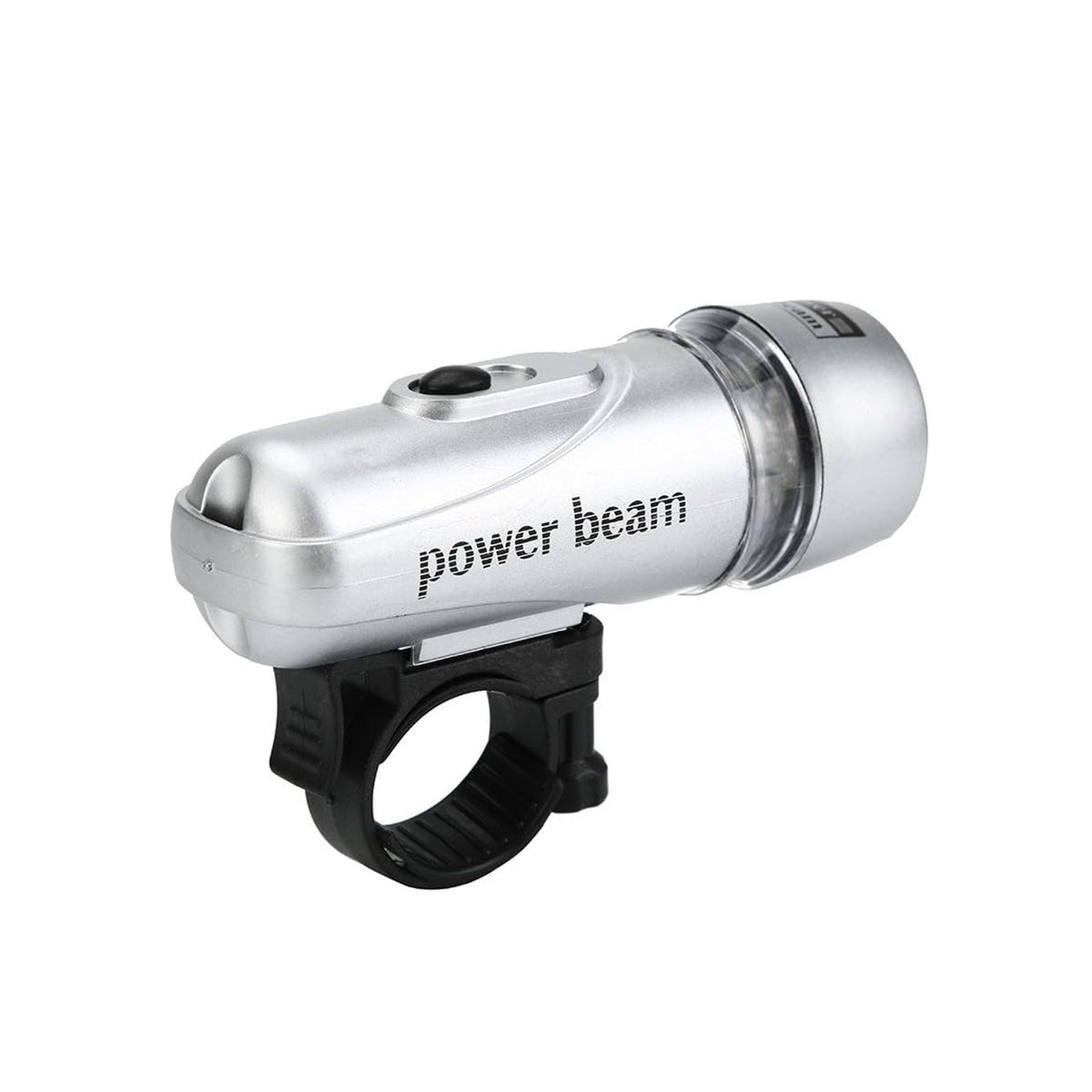 Compact LED bicycle headlight on an adjustable handlebar mount