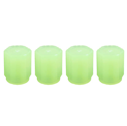 Set of four glow in the dark tyre valve caps, view 2